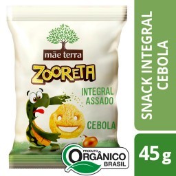 Salgadinho Orgânico Infantil Mãe Terra Zooreta Cebola 45gr