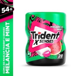 Chiclete Trident X Senses Melancia Menta Garrafa 54g