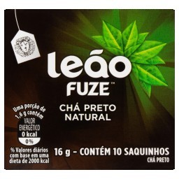 Chá Preto Natural Leão Fuze Caixa 16g 10 Unidades