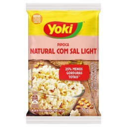 Pipoca para Microondas Sabor Natural com Sal YOKI Mini Bag 50g