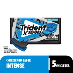 Chiclete Trident XSenses Intense Sem Açúcar 8g - Embalagem com 5 unid.