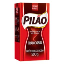 Café Torrado e Moído a Vácuo Tradicional Pilão Pacote 500g