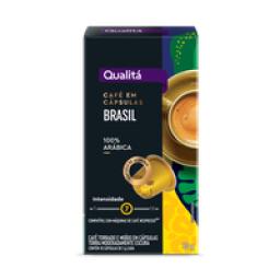 Café em Cápsula Torrado e Moído Brasil Qualitá Caixa 50g 10 Unidades