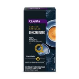 Café em Cápsula Torrado e Moído Descafeinado Qualitá Caixa 50g 10 Unidades