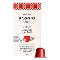 Café em Cápsula Torrado e Moído Chocolate com Avelã Baggio Aromas Caixa 50g 10 Unidades