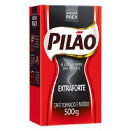 Café Torrado e Moído a Vácuo Extraforte Pilão Pacote 500g