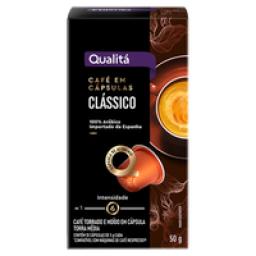 Café em Cápsula Torrado e Moído Clássico Qualitá 50g 10 Unidades