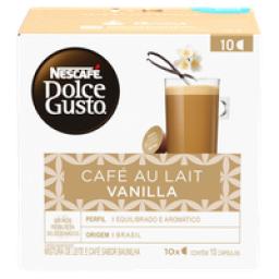 Café au Lait em Cápsula Vanilla Nescafé Dolce Gusto Caixa 110g 10 Unidades