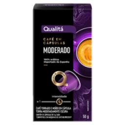 Café em Cápsula Torrado e Moído Moderado Qualitá Caixa 50g 10 Unidades