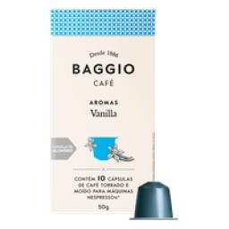 Café em Cápsula Torrado e Moído Vanilla Baggio Aromas Caixa 50g 10 Unidades