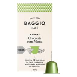Café em Cápsula Torrado e Moído Chocolate com Menta Baggio Aromas Caixa 50g 10 Unidades