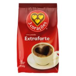 Café Torrado e Moído Extraforte 3 Corações Pacote 250g