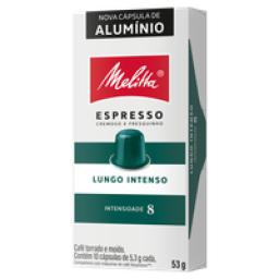 Café em Cápsula Torrado e Moído Lungo Espresso Intenso Melitta Caixa 53g 10 Unidades