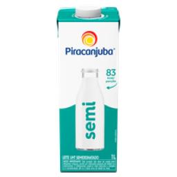 Leite UHT Semidesnatado Piracanjuba Caixa com Tampa 1l