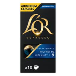 Café em Cápsula Torrado e Moído Ristretto Espresso Descafeinado Lor Caixa 52g 10 Unidades