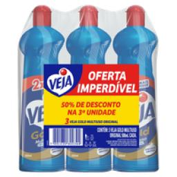 Limpador Multiuso Veja Gold Original com 3 unidades de 500ml