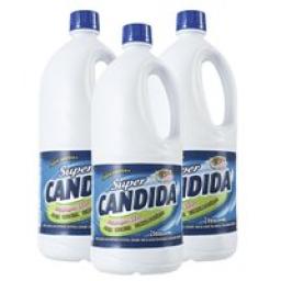 Kit com 3 Águas Sanitárias SUPER CANDIDA 2 Litros