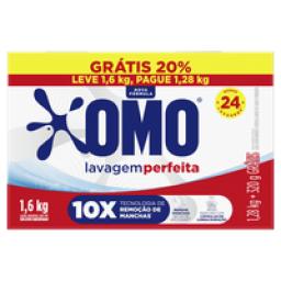 Lava-Roupas Pó Omo Lavagem Perfeita Caixa 1,6kg Grátis 320g