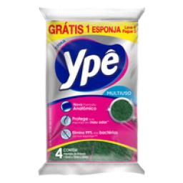 Esponja Anatômica Multiuso Ypê Leve 4 Pague 3 Unidades