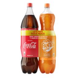 Kit Refrigerante Coca-Cola Original + Laranja Fanta 2l Cada