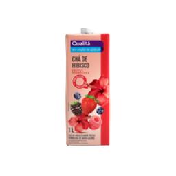 Chá Hibisco e Frutas Vermelhas sem Adição de Açúcar Qualitá Caixa 1l