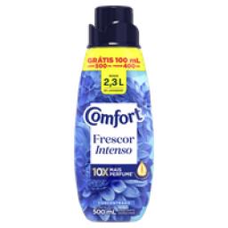 Amaciante de Roupa Concentrado Frescor Intenso Comfort Frasco Leve 500ml Pague 400ml