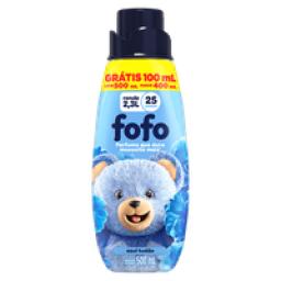 Amaciante de Roupa Concentrado Azul Tudão Fofo Frasco Leve 500ml Pague 400ml