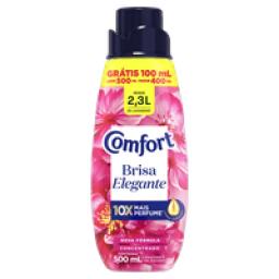 Amaciante de Roupa Concentrado Brisa Elegante Comfort Frasco Leve 500ml Pague 400ml