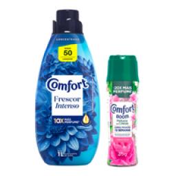 Amaciante Comfort Frescor Intenso 1L+ Perfume Para Roupas Comfort Boom Euforia Loral 275G