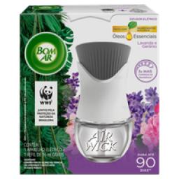 Difusor de Ambiente Elétrico Lavanda e Gerânio Bom Ar Air Wick Caixa Grátis Refil 16ml