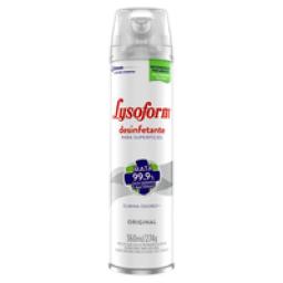 Desinfetante Aerossol Superfícies Original Lysoform Frasco 360ml Spray