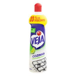 Limpador Desengordurante Cozinha Limão Veja Squeeze 500ml Grátis 20% de Desconto