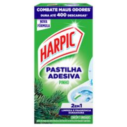 Detergente Sanitário Pastilha Adesiva Pinho Harpic 3 Unidades