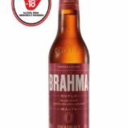 Cerveja Brahma duplo malte long neck 330mL