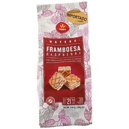 Biscoito VIEIRA Wafer Framboesa com Baunilha Pacote 125g