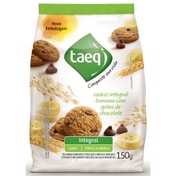 Cookie Light Integral Banana e Gotas de Chocolate TAEQ Pacote 150g