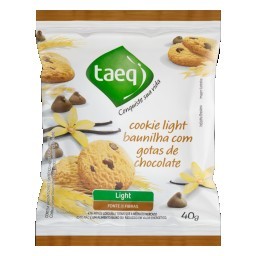Biscoito Cookie Baunilha com Gotas de Chocolate Light Taeq Pacote 40g