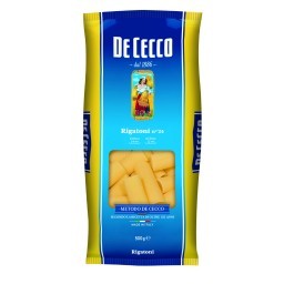 Macarrão Italiano Rigatoni DE CECCO Pacote 500g