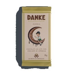 Barra de Chocolate com Crocante de Amêndoas Danke 20g
