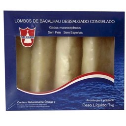 Lombo De Bacalhau Dessalgado Sem Pele E Sem Espinha BACALANOR Caixa 1Kg