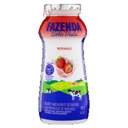 Iogurte com Polpa de Morango Tipo A  FAZENDA BELA VISTA 180g