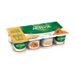 Activia Polpa Mamão, Cereais e Aveia 800g 8 unidades