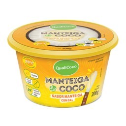 Manteiga de Coco Sabor Manteiga com sal Qualicoco pote 200g