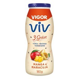 Iogurte VIGOR Viv 3 Grãos Sabor Manga E Maracujá Pote 180g