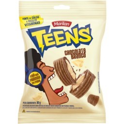 Biscoito de Chocolate Branco Teens MARILAN 80g