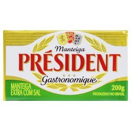Manteiga Francesa com Sal PRÉSIDENT Tablete 200g