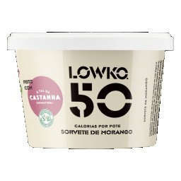 Sorvete Morango Lowko Pote 100ml