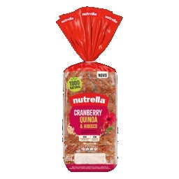 Pão Cranberry, Quinoa & Hibisco Nutrella Pacote 350g