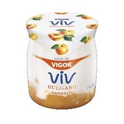 Iogurte Parcialmente Desnatado Búlgaro Calda Damasco Vigor Viv Pote 130g