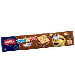 Biscoito ADRIA Plugados Recheado Quadrado Chocolate 130g